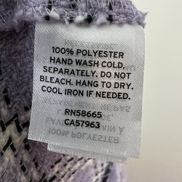 Y2K‎ 90s Purple Tweed Mini Skirt Plaid Coquette Clueless Preppy Classic Med NWT - Picture 7 of 10